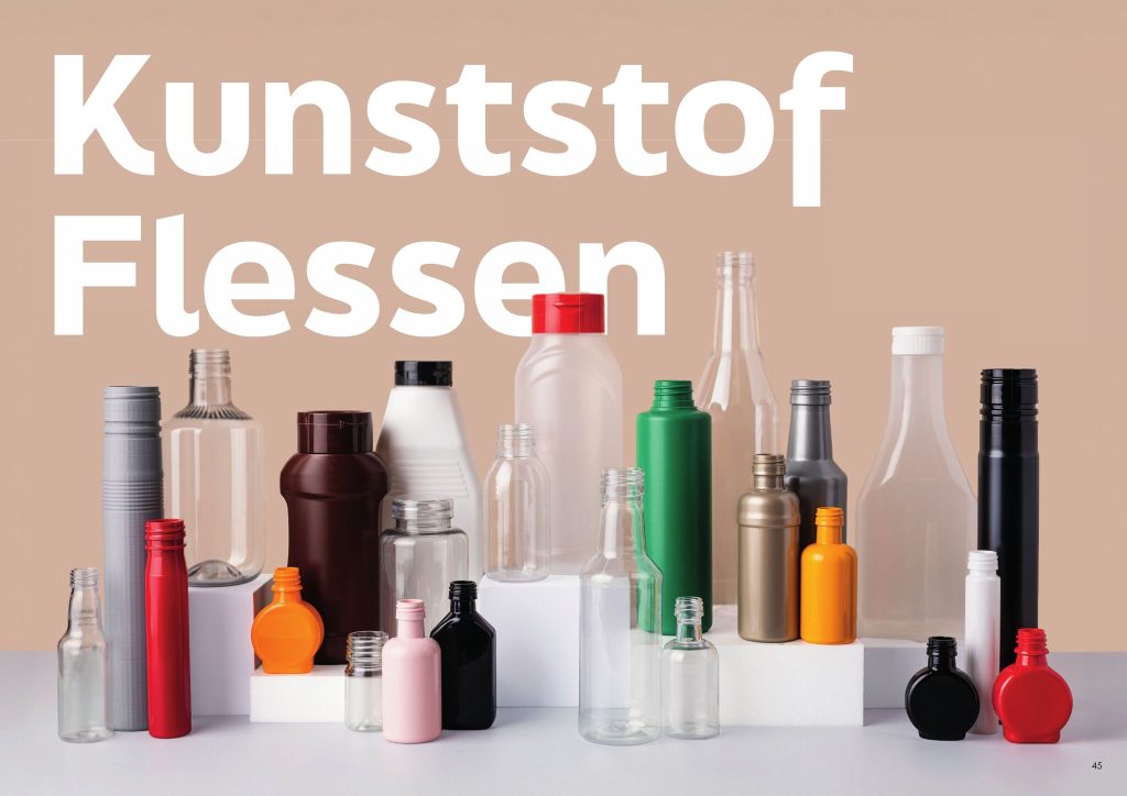 Spread from the product overview: plastic bottles